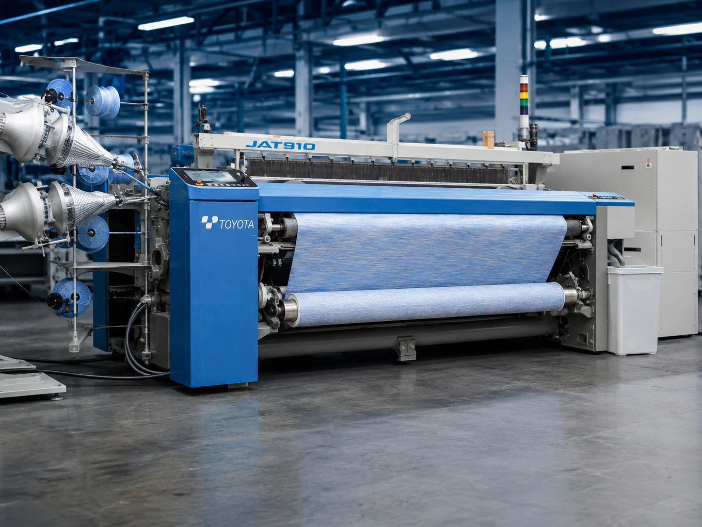 Toyota JAT910 Air-Jet Loom representing modern Japanese weaving technology